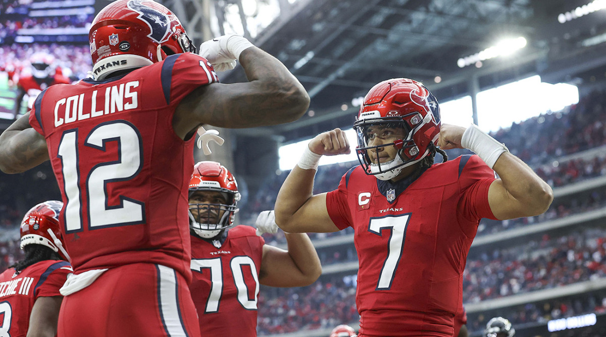 Texans receiver Nico Collins and quarterback C.J. Stroud